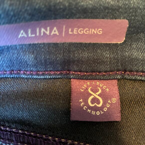 NYDJ Alina Legging Ankle Blue Stretch Jeans, Size 14 - Picture 5 of 7